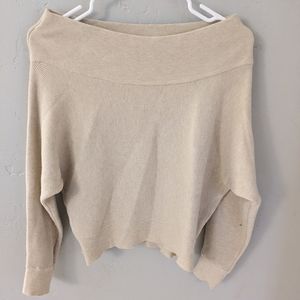 Off-the-shoulder cream sweater size S/M